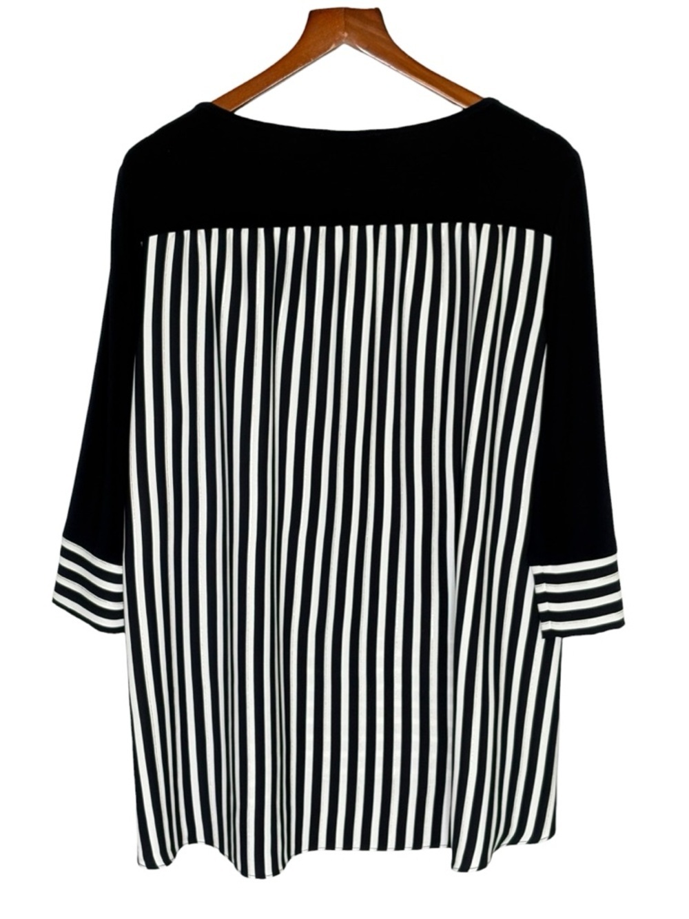 Joseph Ribkoff Midnight Blue Stripe High-Low Tunic Top • Size 10 • Style 221180 - Picture 6 of 10